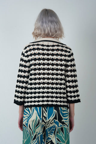 Cablé Jacke aus Baumwolle