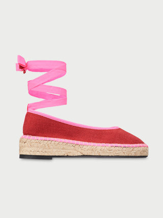 Flabelus Summer Swing Red With Fluorescent Pink Piping Ballerina