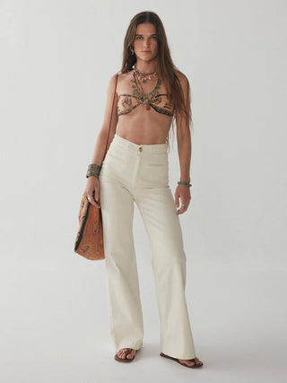 Maison Hotel Disco Ross Perfect White Pants