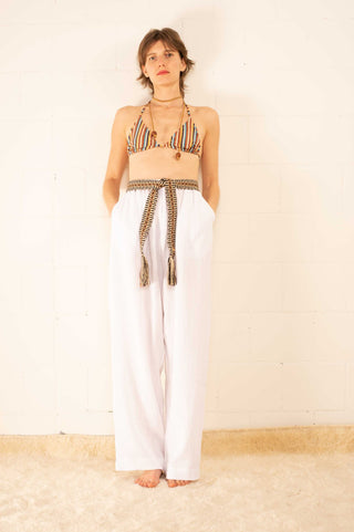Weiße Roma-Hose aus Chiffon - von Adushka