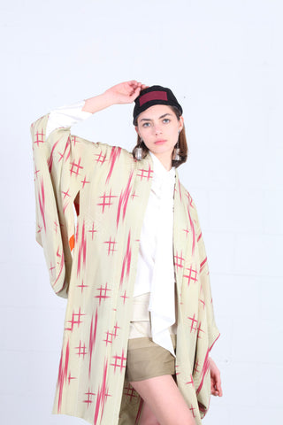 Handgedruckte Ikat-Motive Haori