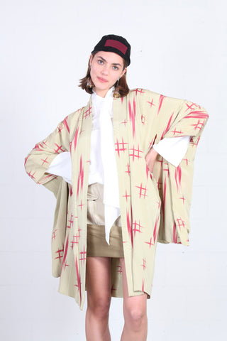 Handgedruckte Ikat-Motive Haori