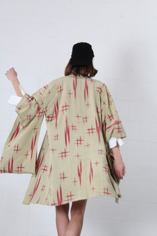 Handgedruckte Ikat-Motive Haori