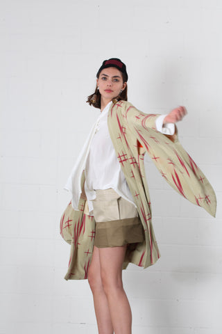 Handgedruckte Ikat-Motive Haori