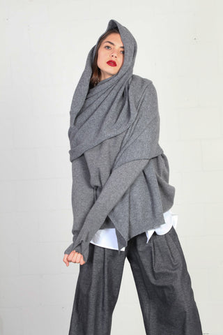 Melange Grey Cashmere Sweater