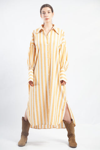 Maldive Ochre Oversize Shirt Dress - ByAdushka