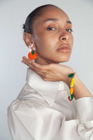 Orange Earrings - Olivia Dar