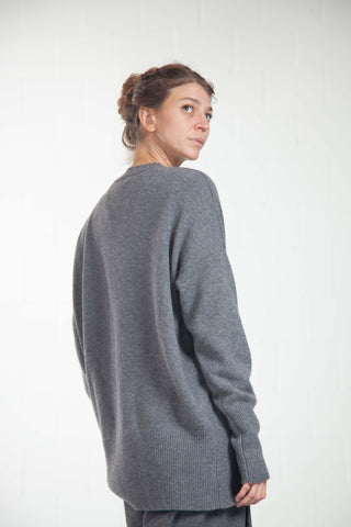 Melange Grey Cashmere Sweater