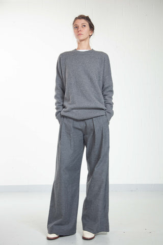 Melange Grey Cashmere Sweater