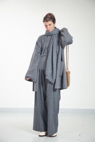 Melange Grey Cashmere Pullover