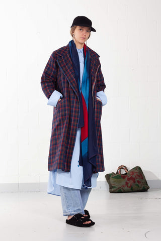 Cashmere Madras check Coat