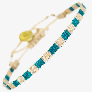 Argantina 40 Armband in Beige und Ozeanblau - Guanabana