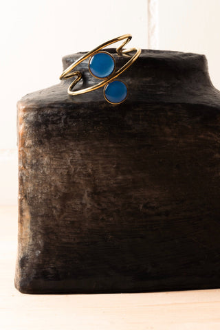 Royal Blue Double Third Eye Design Bracelet - Stephane Szendy