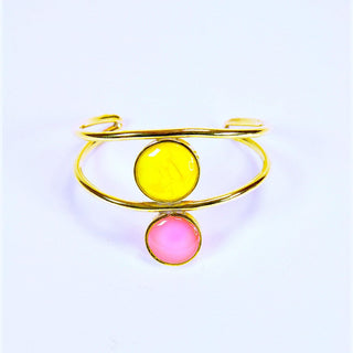 Rose et Jaune Double Thired Eye Armband - Stephane Szendy